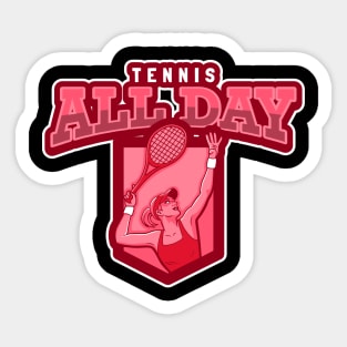 Tennis All Day Sticker